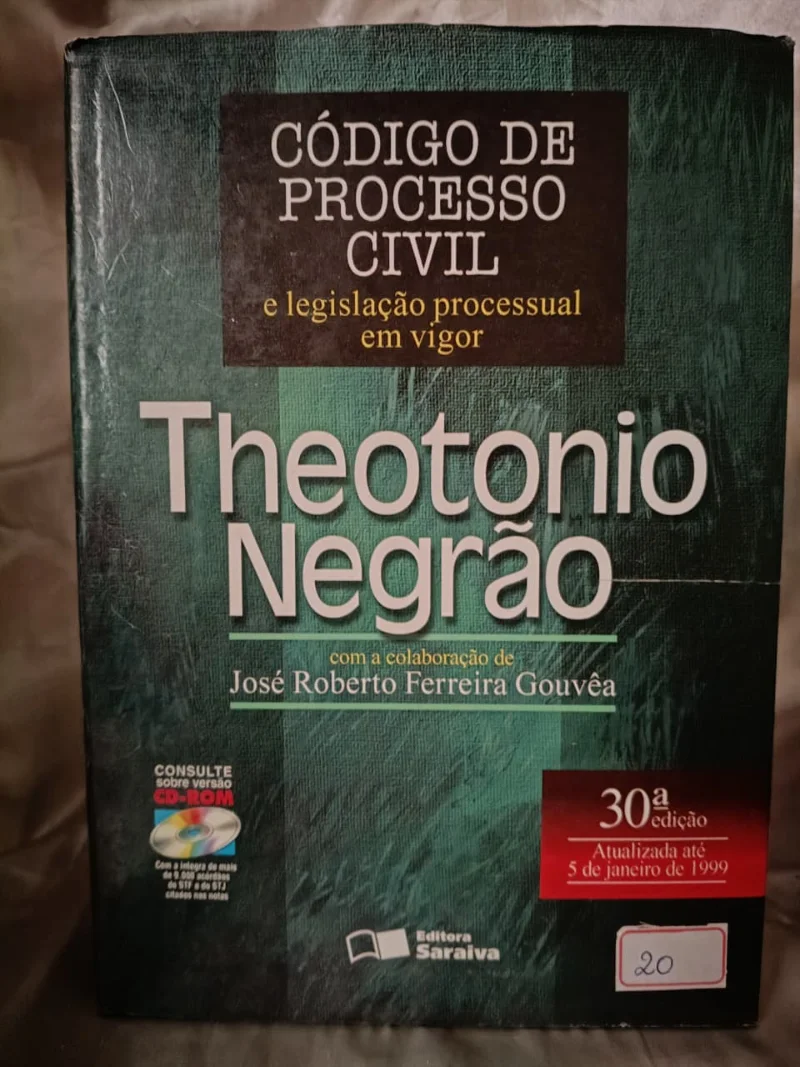 Código de processo civil e legislação processual e vigor