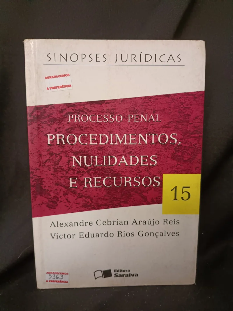Sinopses Jurídicas - Processo Penal - Procedimentos, Nulidades e Recursos