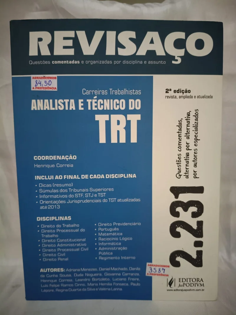 Revisaço Analista e Técnico do TRT