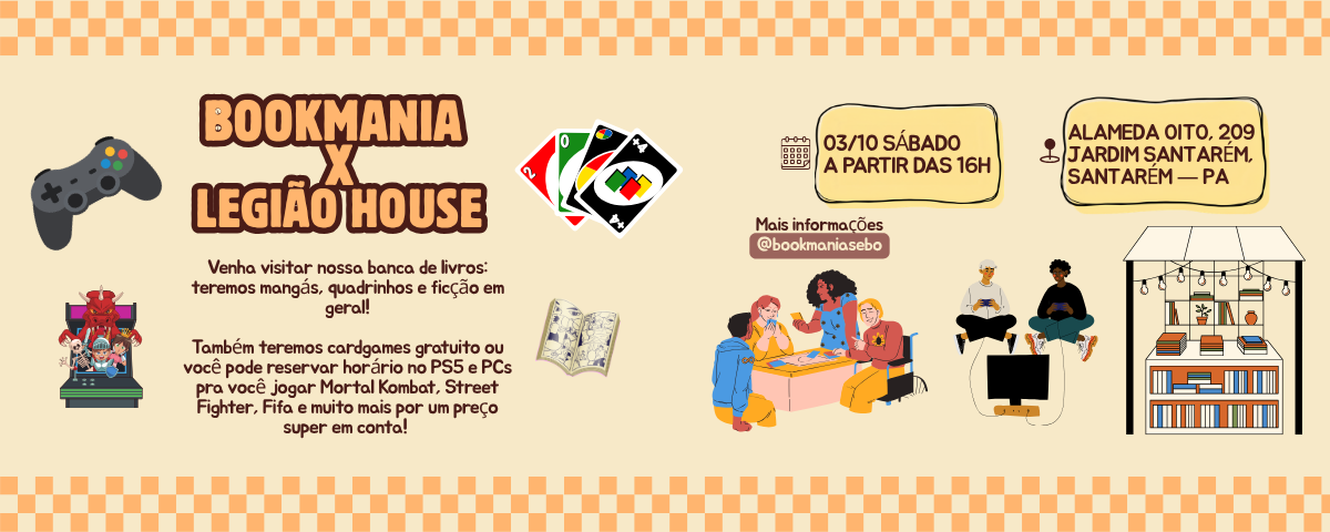 Cartaz de Bookmania Sebo no Legião House